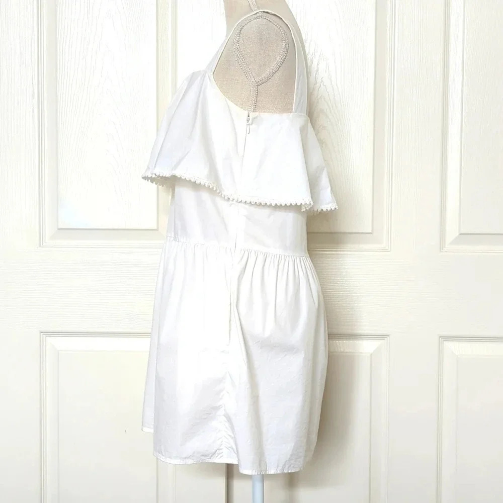 Rebecca Minkoff Palm Poplin Lace Trim Casual Dress - Picture 5 of 7
